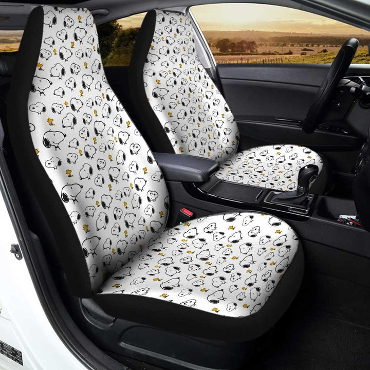 Snoopy & Woodstock Pattern Car Seat Covers Custom Peanuts Movies - Customforcars - 3
