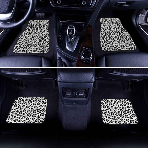 Snow Leopard Car Floor Mats Custom Skin Pattern-ezcustomcar-1