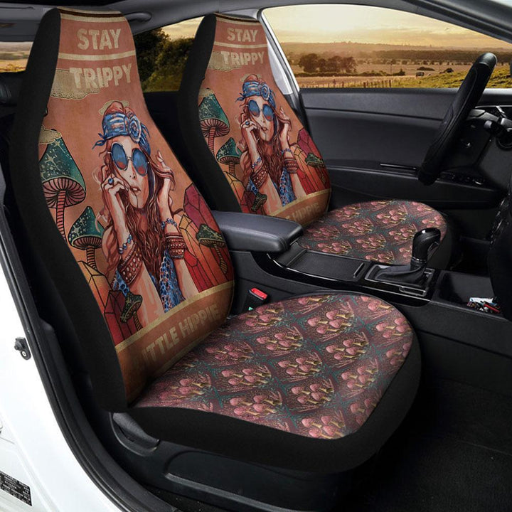 Stay Trippy Little Hippie Car Seat Covers Vintage Car Decor Accessories - Customforcars - 2