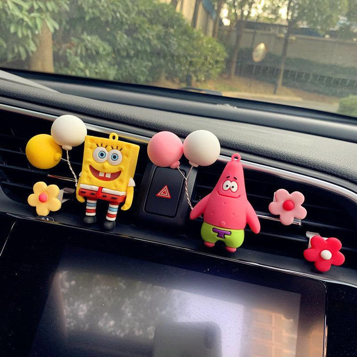 SpongeBob Car Air Freshener Vent Clip, Air Fresher For Car, Anime Car Decoration Accessories, Pokemon Action Figure Anime Gift - EzCustomcar - 2