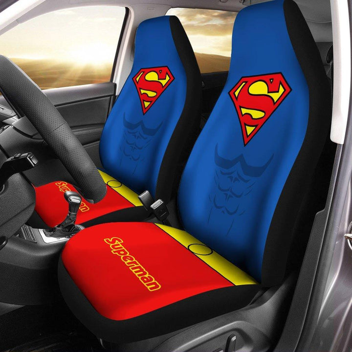 Superman Super Hero Custom Car Seat Coversezcustomcar.com-1
