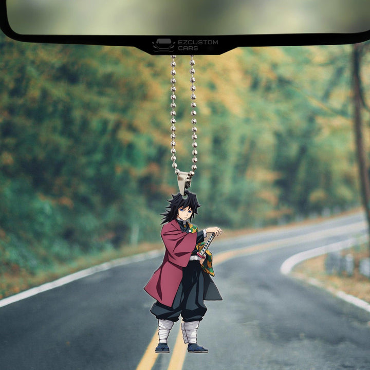 Demon Slayer Car Accessories Anime Car Ornament Giyu Tomioka Gifts - EzCustomcar - 3