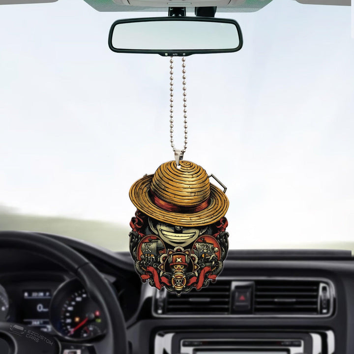 One Piece Car Accessories Anime Car Ornament Straw Hat - EzCustomcar - 1
