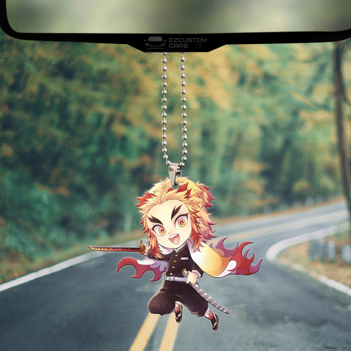 Demon Slayer Car Accessories Anime Car Ornament Rengoku - EzCustomcar - 3