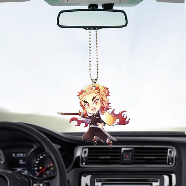 Demon Slayer Car Accessories Anime Car Ornament Rengoku - EzCustomcar - 1