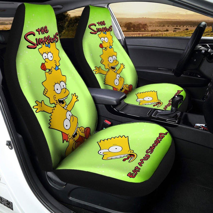 The Simpson Bart and Lisa Car Seat Covers - Customforcars - 2