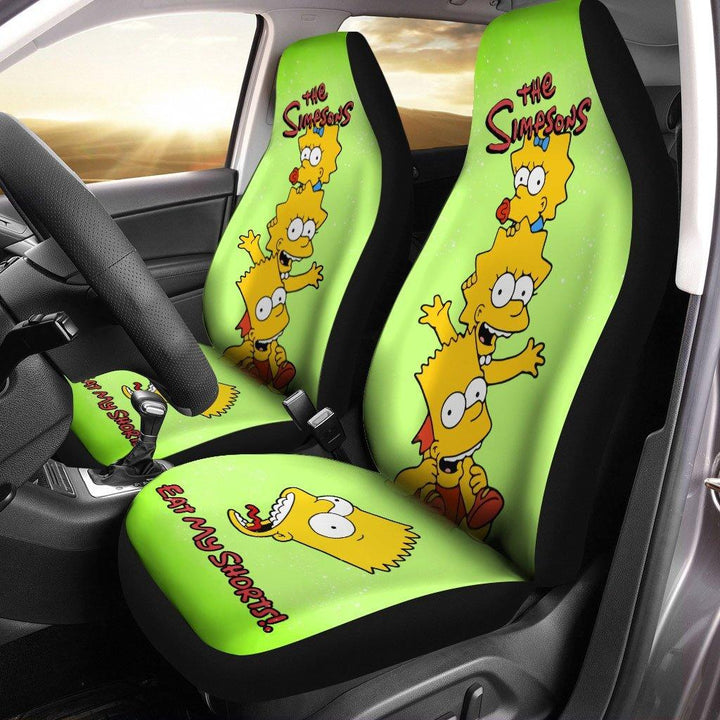 The Simpson Bart and Lisa Car Seat Coversezcustomcar.com-1