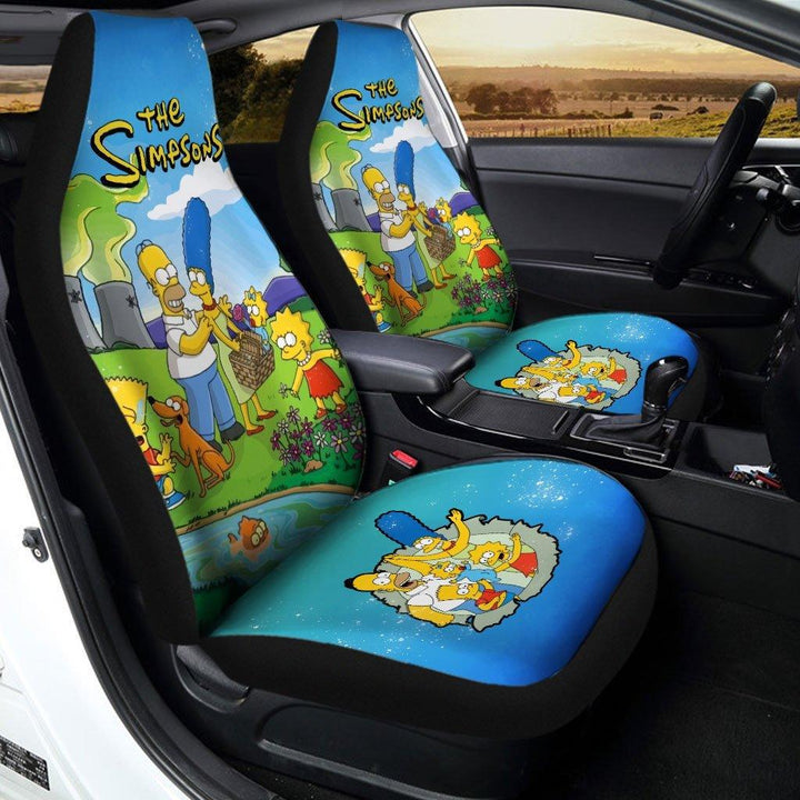 The Simpson Family Camping Car Seat Covers - Customforcars - 2