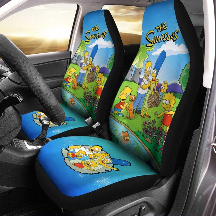 The Simpson Family Camping Car Seat Coversezcustomcar.com-1