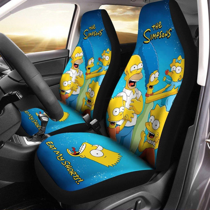 The Simpson Happy Family Moments Car Seat Coversezcustomcar.com-1