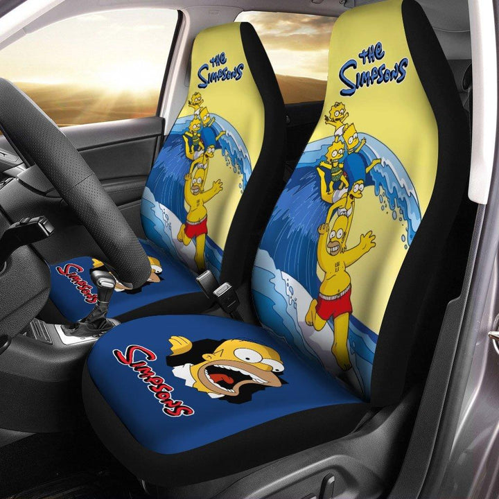 The Simpson Swimming Car Seat Coversezcustomcar.com-1