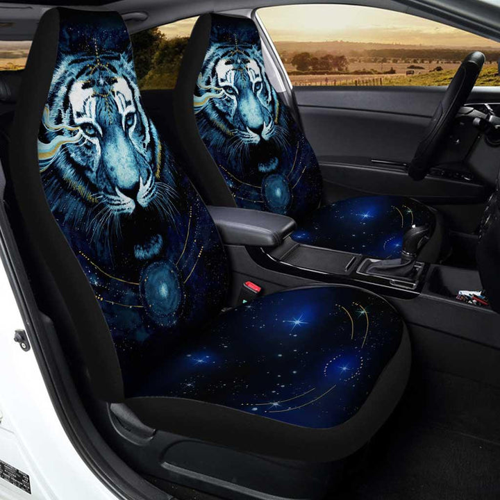 Tiger In The Darkness Car Seat Covers - Customforcars - 3
