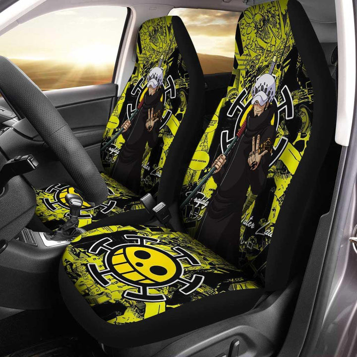 Trafalgar Law Car Seat Covers Custom One Piece Anime - Customforcars - 2