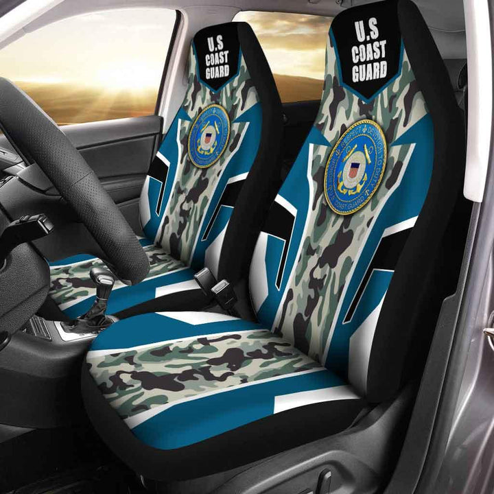 United States Coast Guard Luxury Car Seat Covers Custom - Customforcars - 2