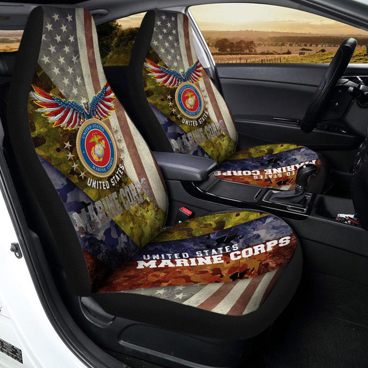 United States Marine Corps Car Seat Covers Custom US Armed Forcesezcustomcar.com-1
