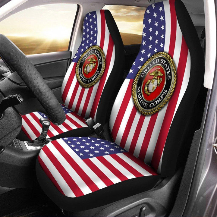 United States Marine Corps Car Seat Covers - Customforcars - 2