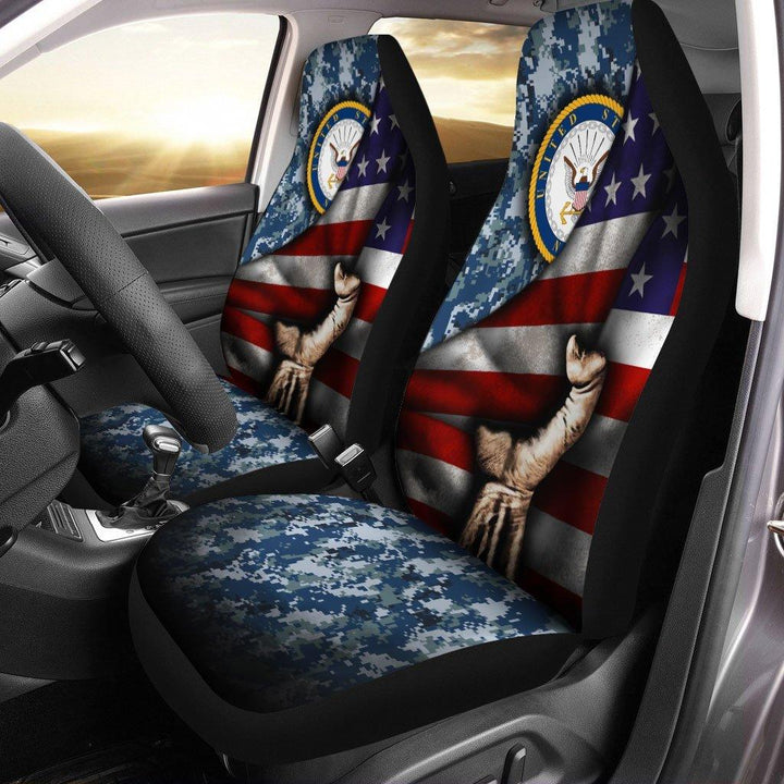 United States Navy Behind Flag Car Seat Covers Set Of 2ezcustomcar.com-1