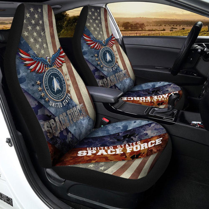 United States Space Force Car Seat Covers Custom US Armed Forces - Customforcars - 2