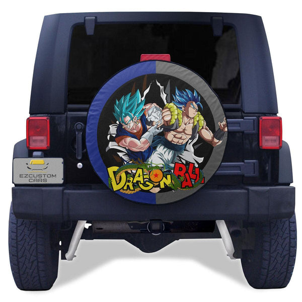 Gogeta x Vegito Spare Tire Cover Custom Dragon Ball Anime Car Accessories - EzCustomcar - 1
