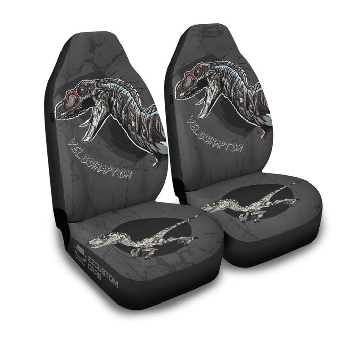 Velociraptor Car Seat Covers Custom Dinosaur Car Accessories - EzCustomcar - 4