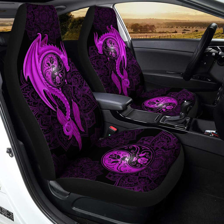 Vikings Dragon Car Seat Covers Printed Colorful Car Accessories - Customforcars - 3