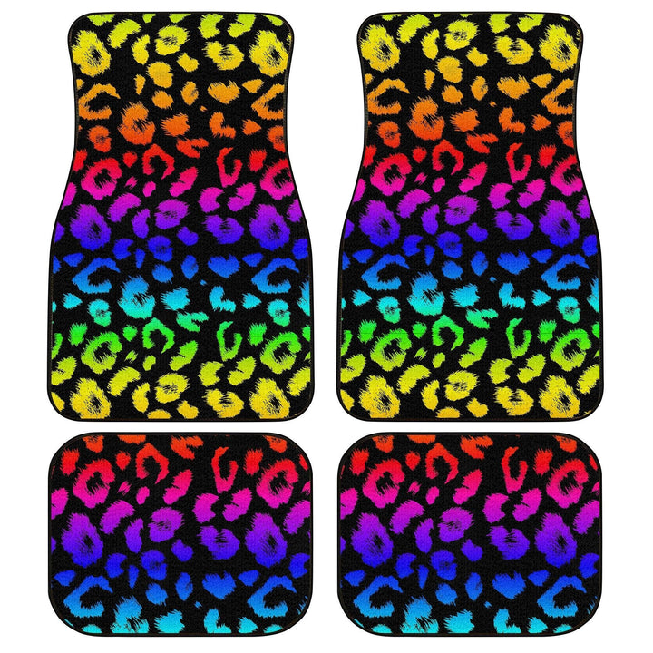 Wild Cheetah Rainbow Skin Pattern Car Floor Mats-ezcustomcar-1