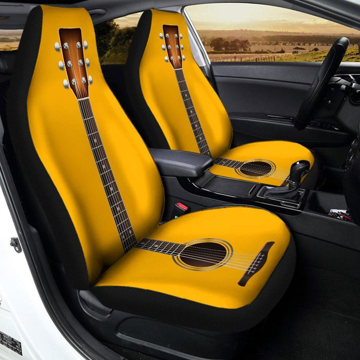 Yellow Guitar Car Seat Covers Set Of 2 - Customforcars - 2