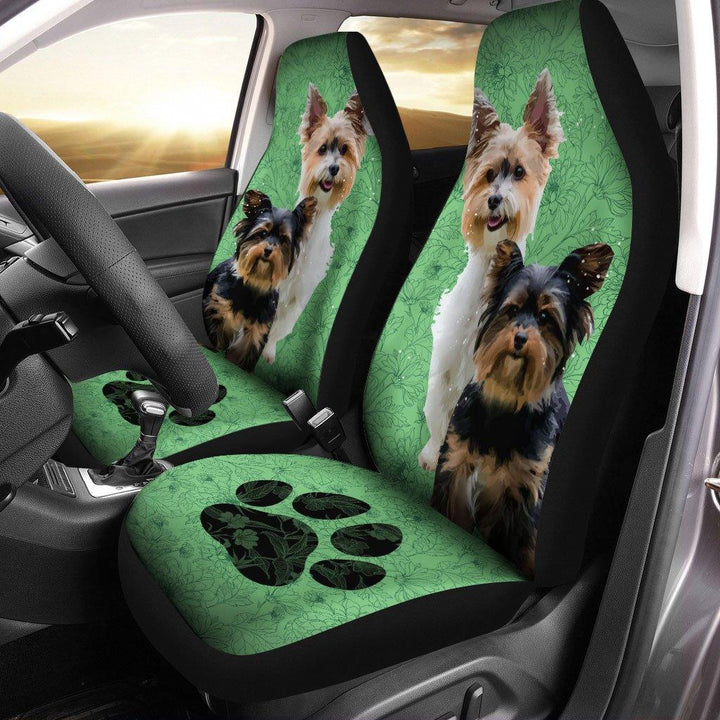 Yorkshire Terrier Dog Custom Car Seat Covers Set Of 2 - Customforcars - 2