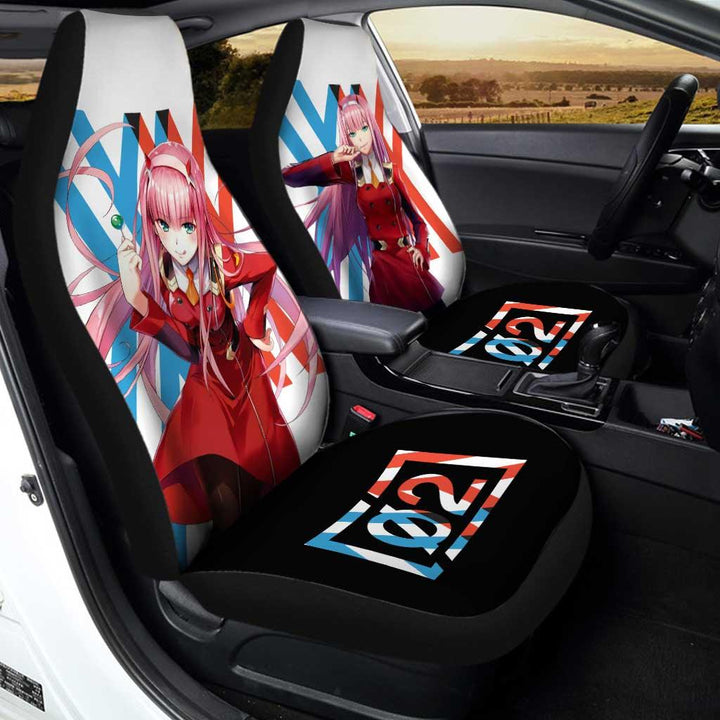 Zero Two Car Seat Covers Custom DARLING in the FRANXX Anime - Customforcars - 3