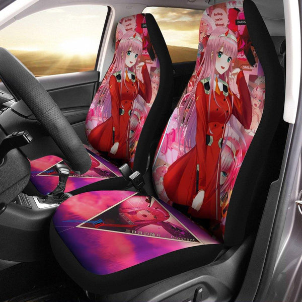 Zero Two Darling In The Franxx Anime Car Seat Covers Fan Giftezcustomcar.com-1
