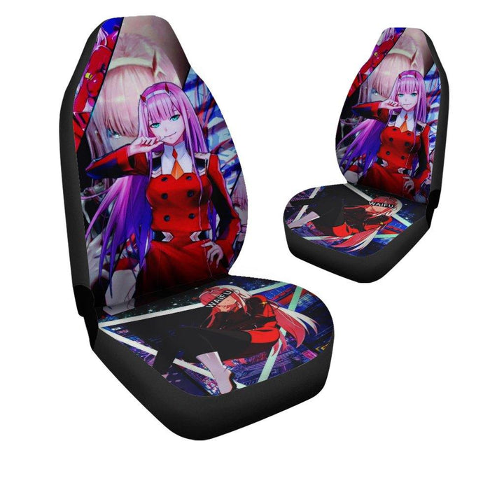 Zero Two Waifu Darling In The Franxx Anime Car Seat Covers Fan Gift - Customforcars - 4
