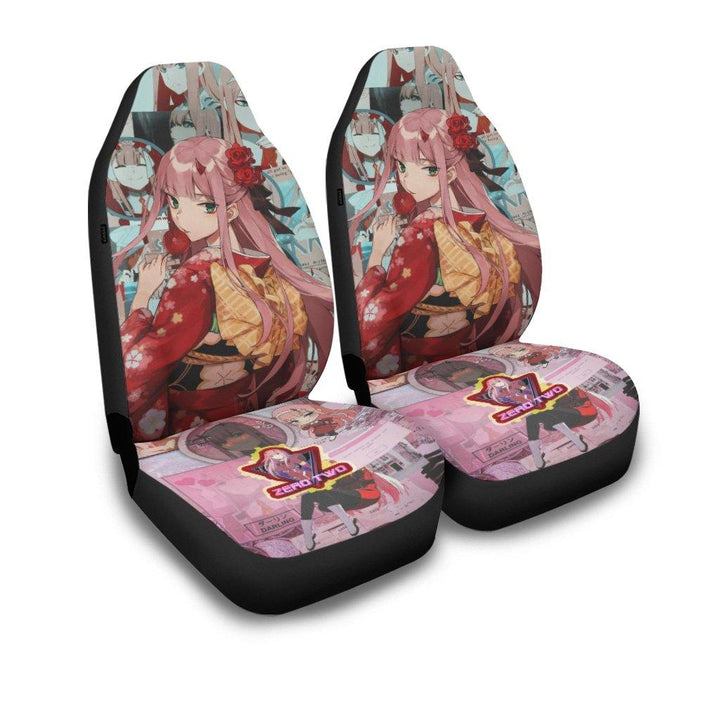 Zero Two Kimono Darling In The Franxx Anime Car Seat Covers Fan Gift - Customforcars - 2
