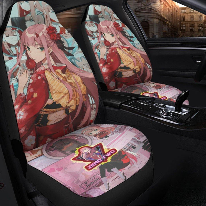 Zero Two Kimono Darling In The Franxx Anime Car Seat Covers Fan Gift - Customforcars - 3