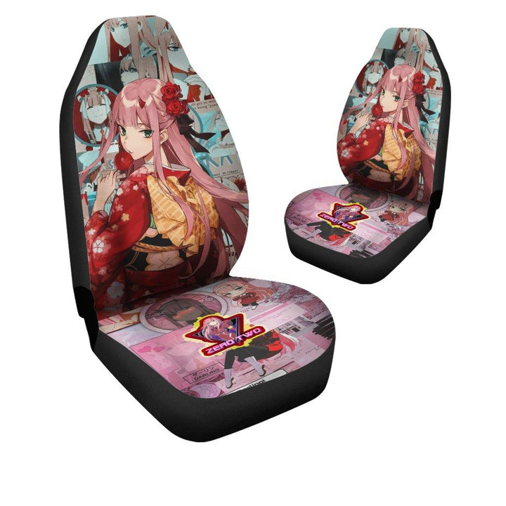 Zero Two Kimono Darling In The Franxx Anime Car Seat Covers Fan Gift - Customforcars - 4