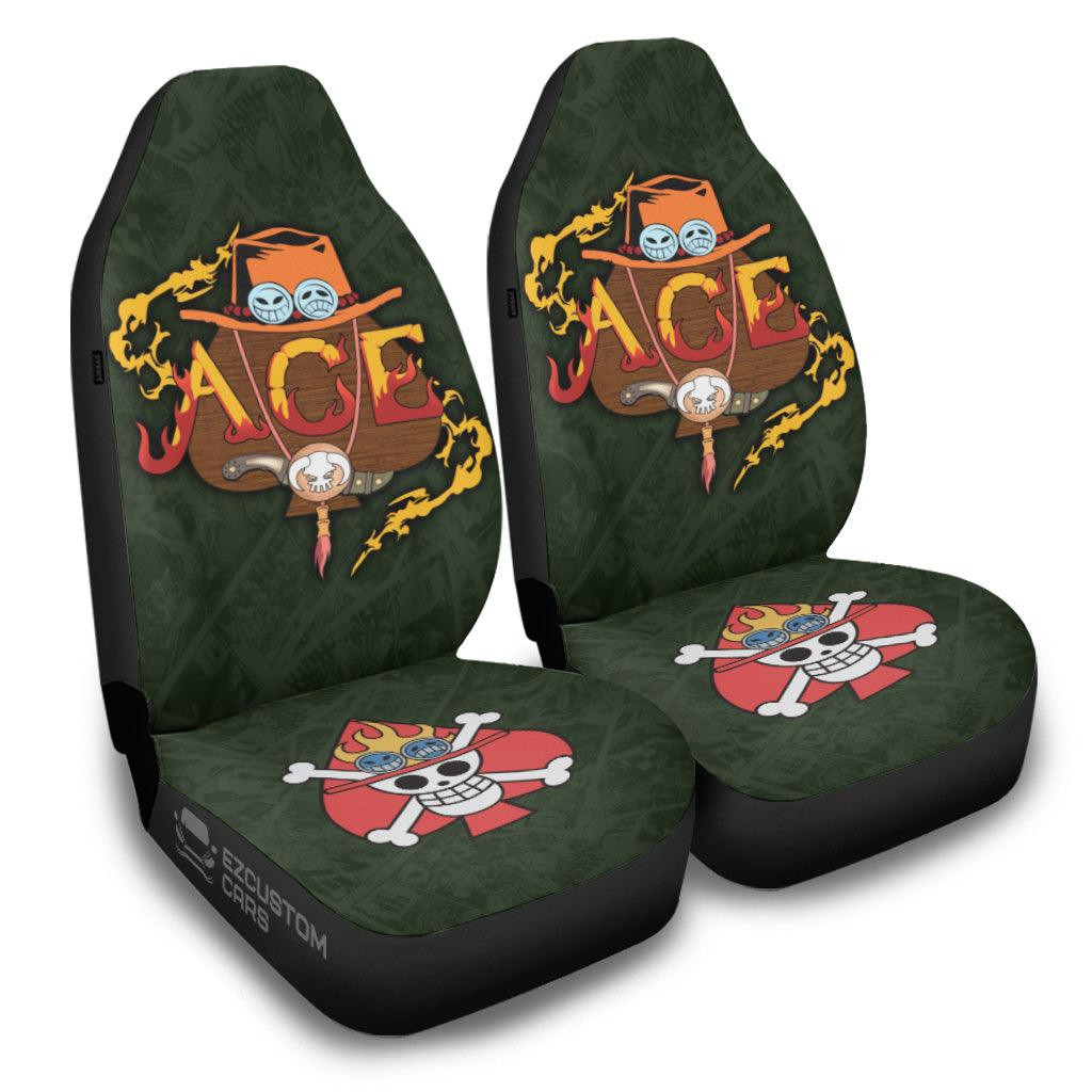 Ace Car Seat Covers Custom Anime  One Piece Car Accessories