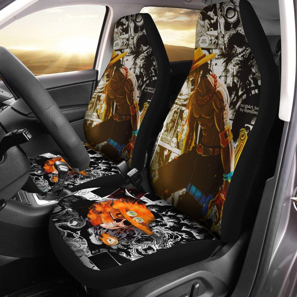 Ace Car Seat Covers One Piece Anime Car Decor