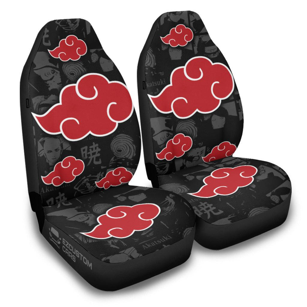 Akatsuki Cloud Car Seat Covers Naruto Anime Car Decor