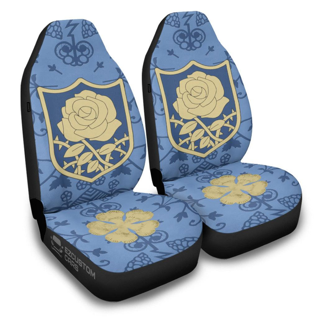 Blue Rose Black Clovers Car Seat Covers Anime Car Decor