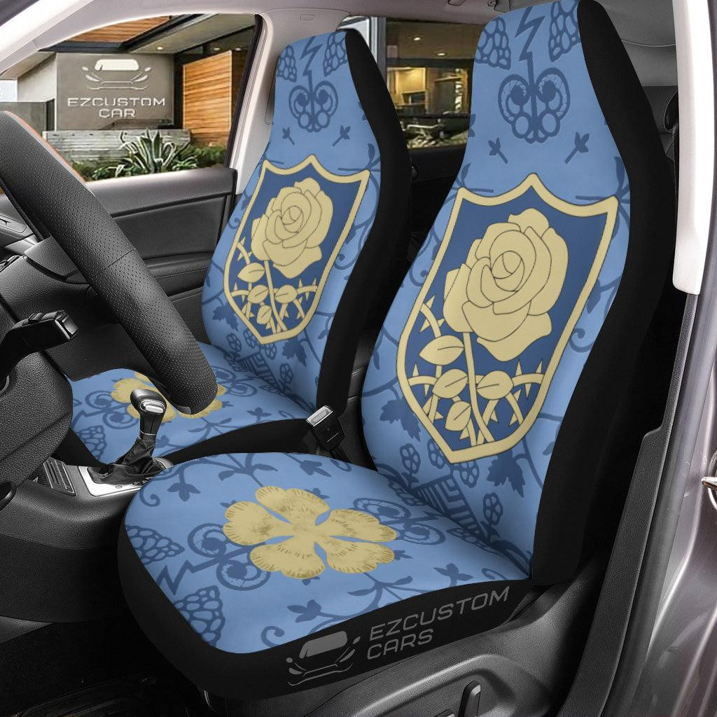 Blue Rose Black Clovers Car Seat Covers Anime Car Decor