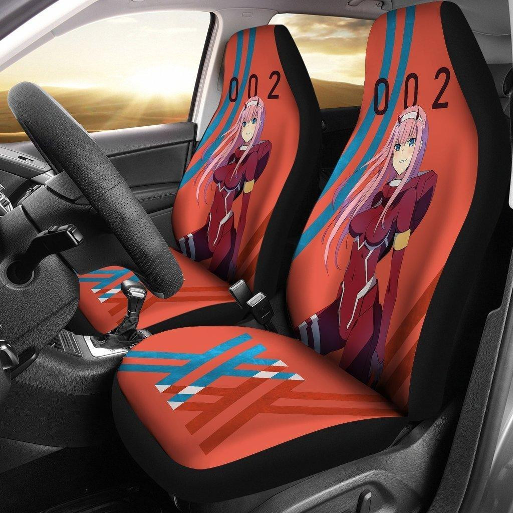 Darling In The Franxx Zero Two Car Seat Covers Custom Anime car Gift Accessories
