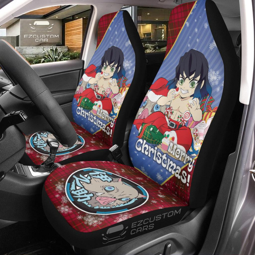 Demon Slayer Anime Car Seat Covers Inosuke Hashibira Christmas