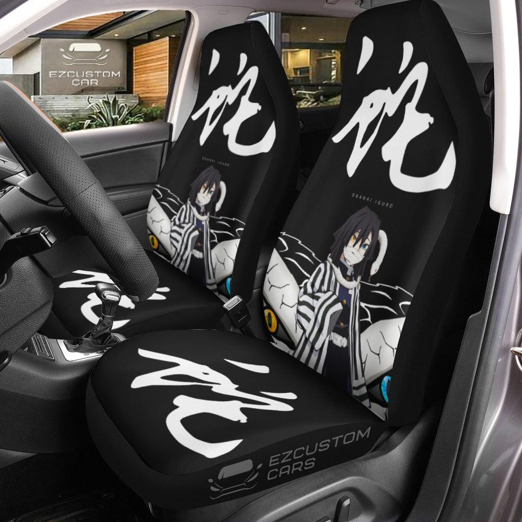 Demon Slayer Anime Car Seat Covers Obanai Iguro x Symbol