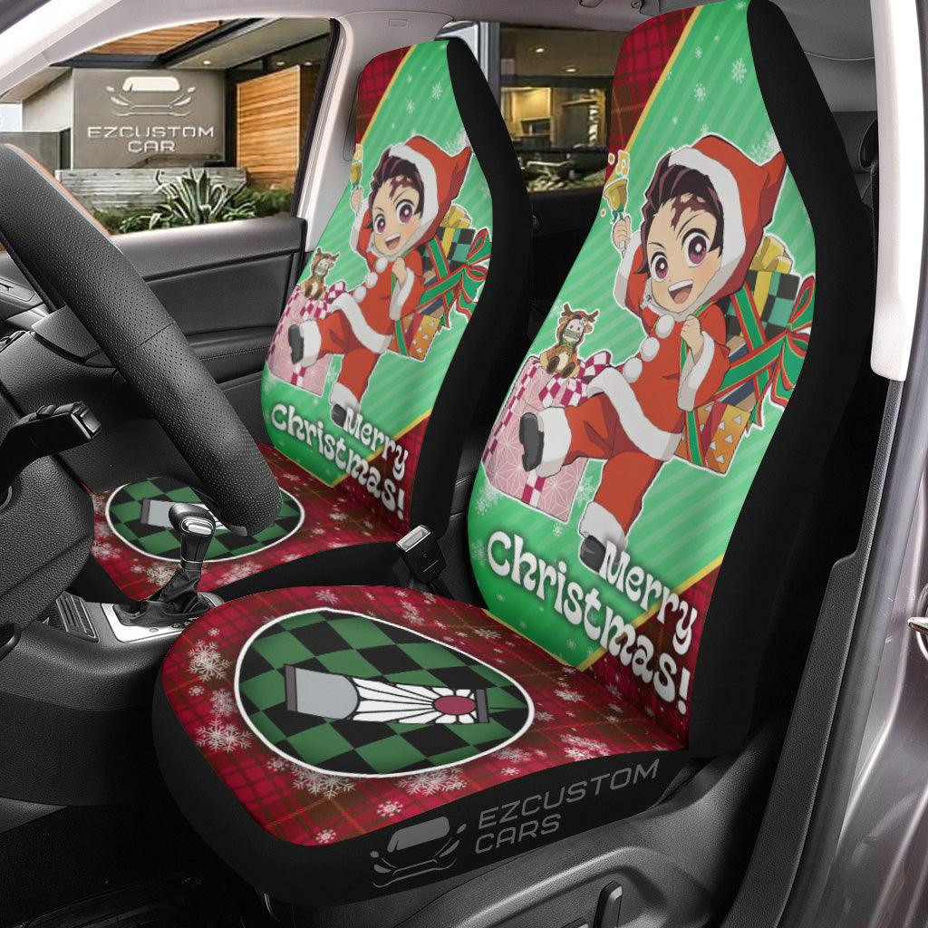 Demon Slayer Anime Car Seat Covers Tanjiro Kamado Christmas