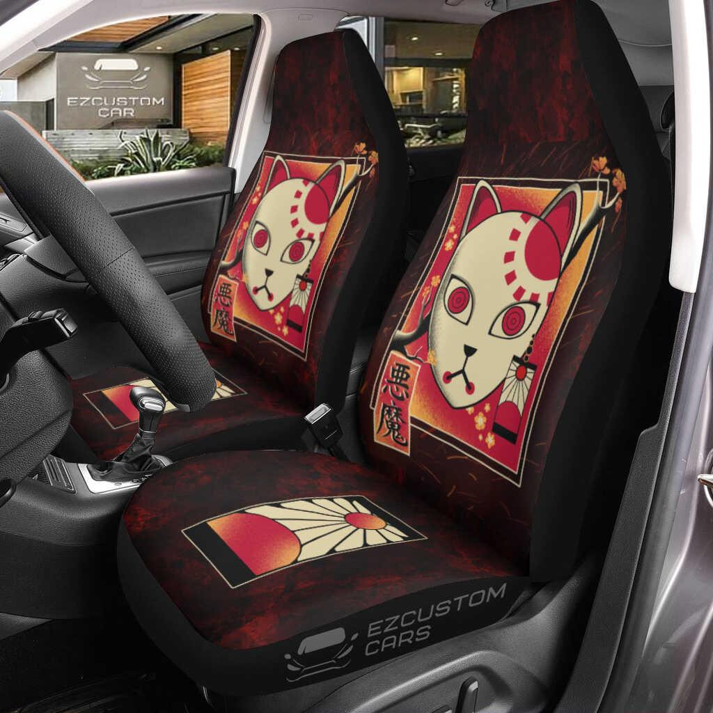 Demon Slayer Car Seat Covers Anime Car Decor
