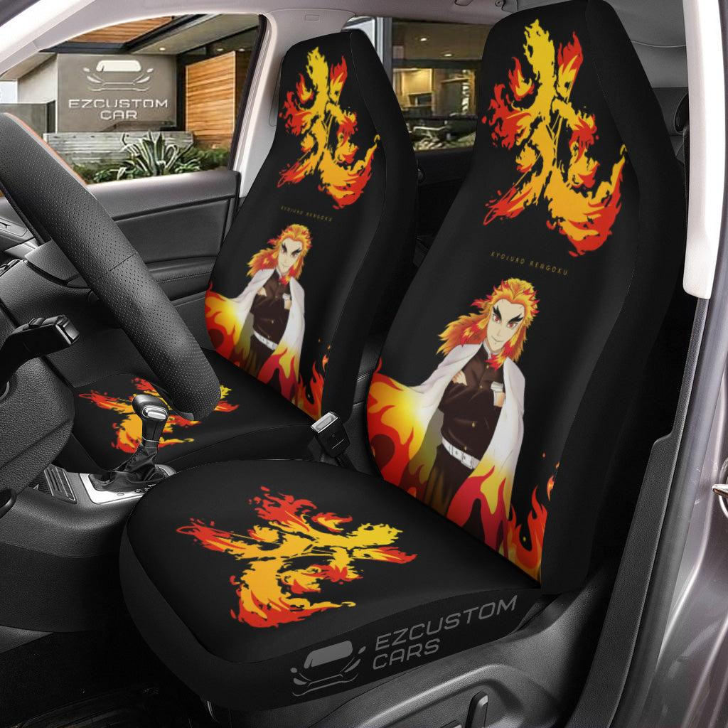 Demon Slayer Car Seat Covers  Kyojuro Rengoku x Symbol