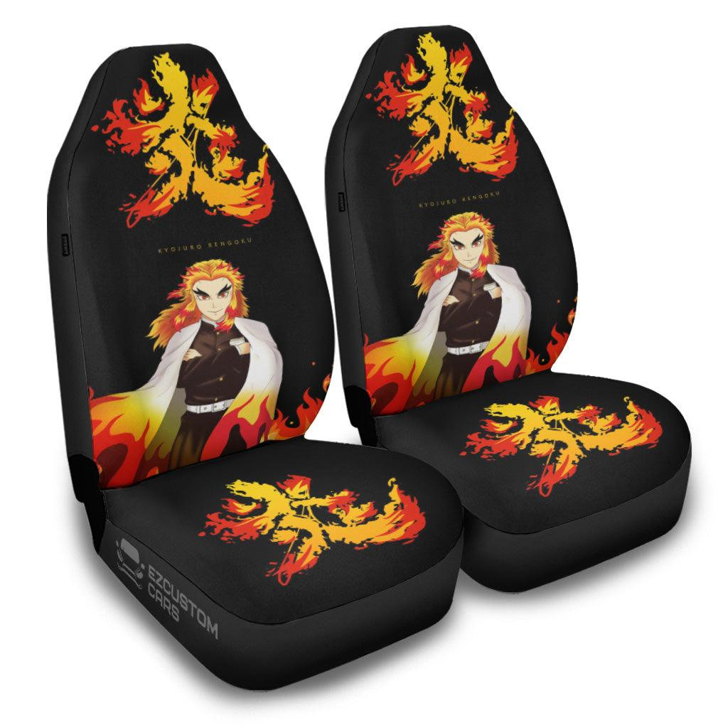 Demon Slayer Car Seat Covers  Kyojuro Rengoku x Symbol