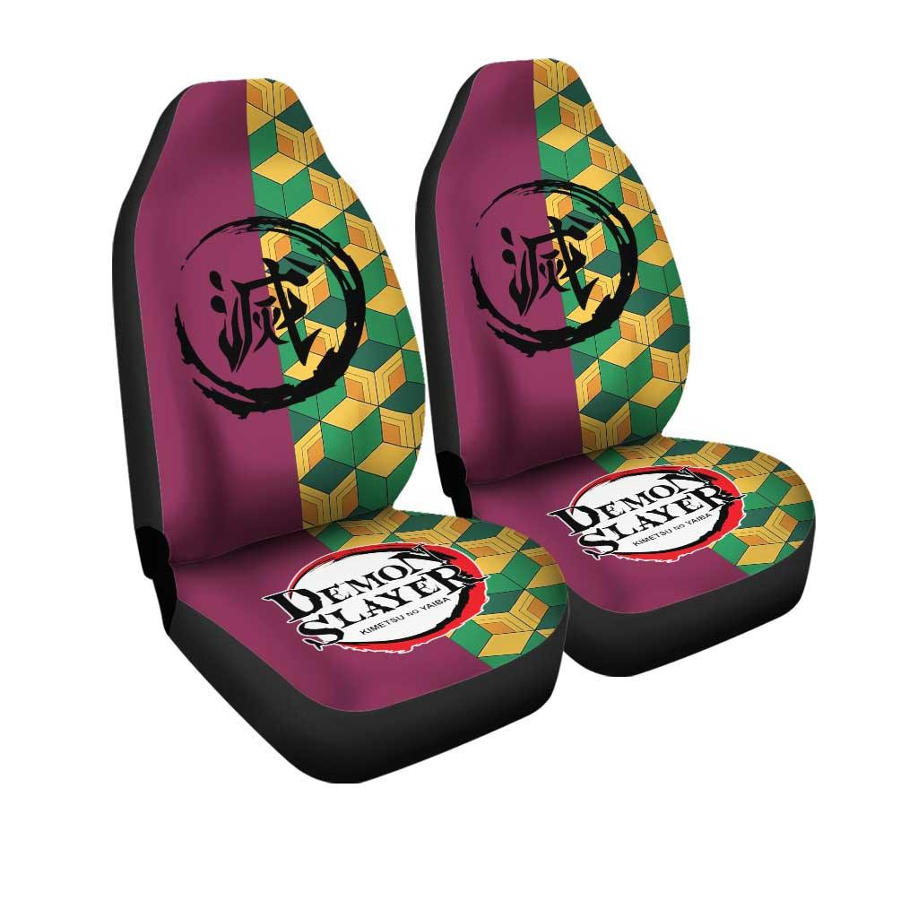 Demon Slayers Car Seat Covers Giyu Tomioka Pattern Kinometsu no Yaiba