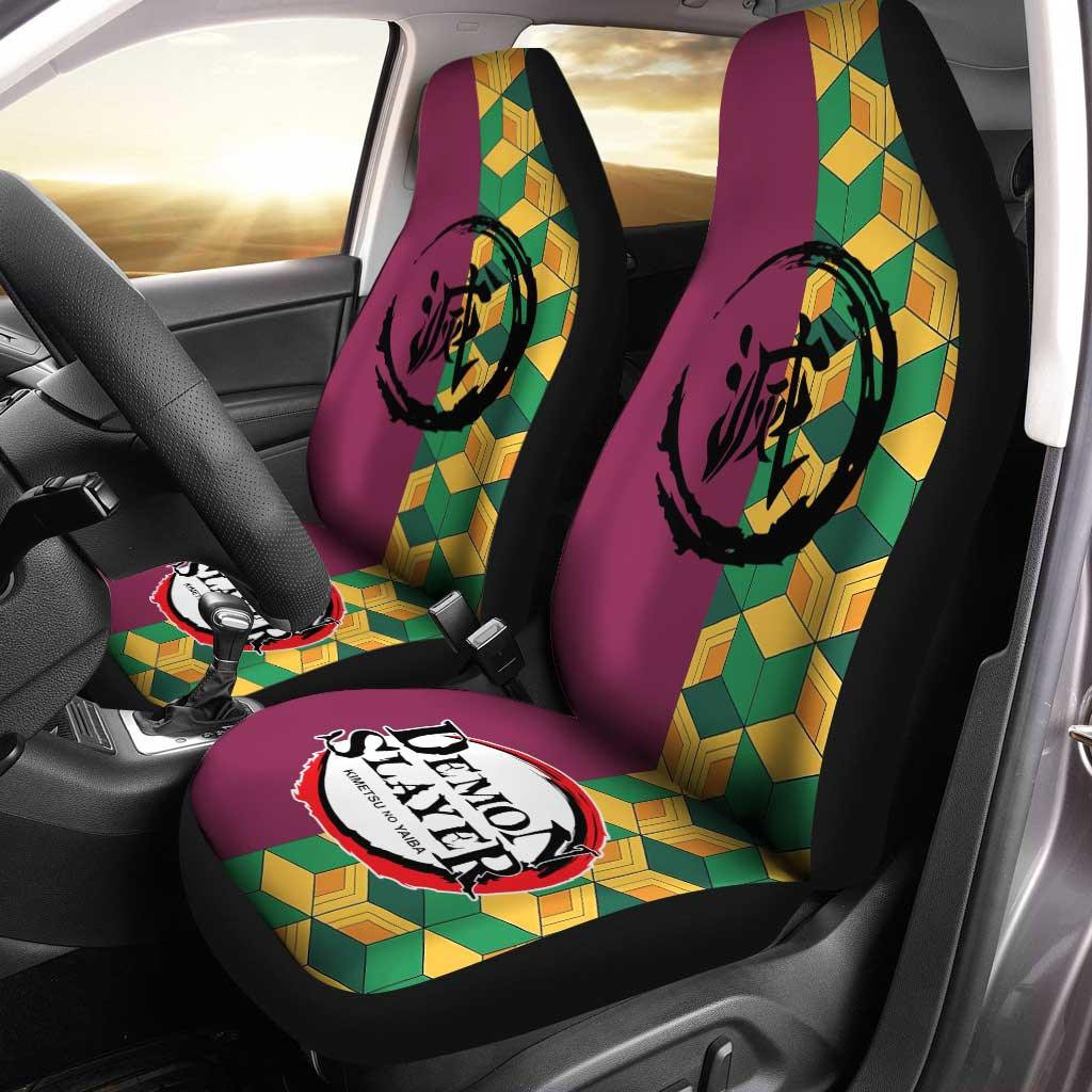 Demon Slayers Car Seat Covers Giyu Tomioka Pattern Kinometsu no Yaiba