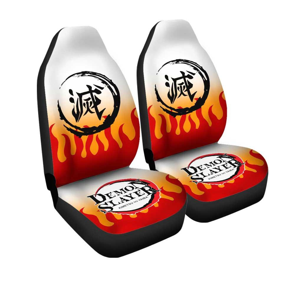 Demon Slayers Car Seat Covers  Kyojuro Rengoku Pattern Kinometsu no Yaiba