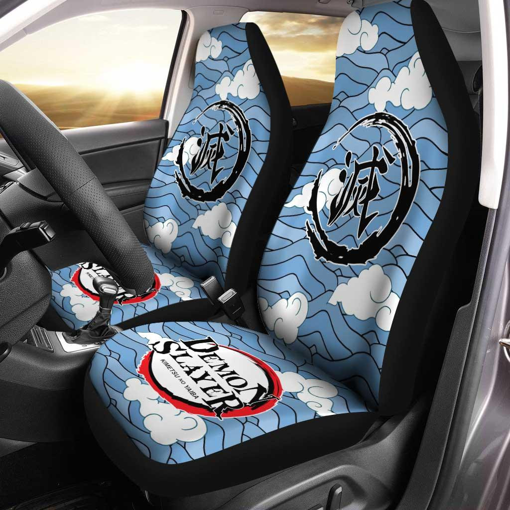 Demon Slayers Car Seat Covers Sakonji Urokodaki Pattern Kinometsu no Yaiba